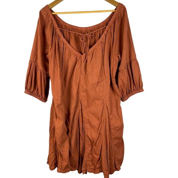 Daily Practice by Anthropologie Boho Mollie Mini Dress Cocoa‎ Powder Size Medium - Picture 6 of 10